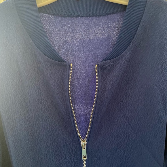 Bright blue casual zipped jacket - Picture 2 of 3